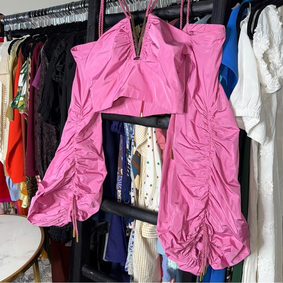 Silvia Tcherassi Benazir Crop Rose Puff Sleeve Top - Picture 11 of 17